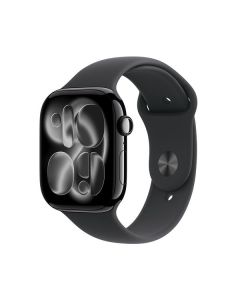 Apple Watch Series 11 GPS 46 mm en aluminium Bracelet Sport noir - S/M - MEUW4QL/A 