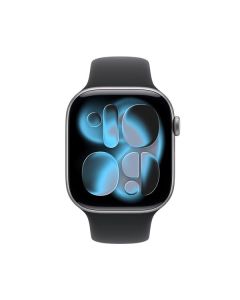 Apple Watch Series 11 GPS 46 mm Boîtier en aluminium Bracelet Sport noir - M/L - MEV44QL/A