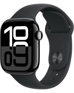  Apple Watch Series 10 42mm Aluminium Noir Jais - Bracelet Sport S/M - Noir