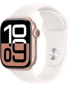 Apple Watch Series 10 42 mm Aluminium Or Rose - Bracelet Sport S/M - Rose Pâle