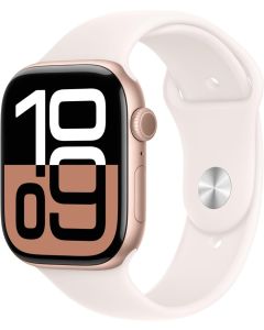  Apple Watch Series 10 46 mm Aluminium Or Rose - Bracelet Sport S/M - Light Blush