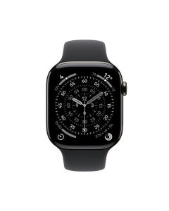 Apple Watch Series 11 GPS + Cellular 46 mm en titane noir Sport – M/L – MFD24QL/A 