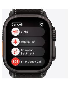 Apple Watch Ultra 3 GPS + Cellular 49 mm en titane naturel avec bracelet Ocean bleu salin - MEWH4QL/A