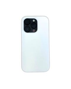 Cover Silicone per iPhone 14 Pro 6,1 Pollici, Antiurto con Fodera in Microfibra - Bianco