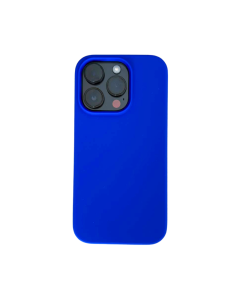 Cover Silicone per iPhone 14 Pro 6,1 Pollici, Antiurto con Fodera in Microfibra - Blu oltremare