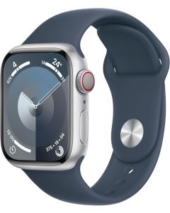 Apple Watch Series 9 (2023) 45mm Silver Aluminium with Sport Band M/L - Storm Blue - EUROPA [NO-BRAND]