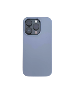 Cover Silicone per iPhone 14 Pro 6,1 Pollici, Antiurto con Fodera in Microfibra - Grigio nebbia