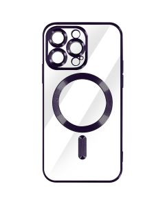 Coque Magsafe pour iPhone 14 Pro Protecteur de caméra en silicone - Violet