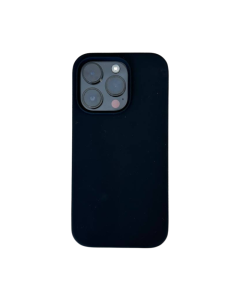 Coque Silicone pour iPhone 14 Pro 6,1 Pouces, Antichoc avec Doublure en Microfibre - Noir