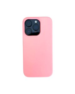 Coque Silicone pour iPhone 14 Pro 6,1 Pouces, Antichoc avec Doublure en Microfibre - Rose pêche