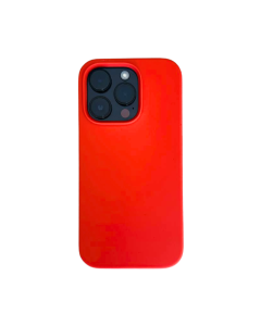 Cover Silicone per iPhone 14 Pro 6,1 Pollici, Antiurto con Fodera in Microfibra - Rosso