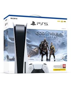 Sony PlayStation 5 Disc Version 825GB + God of War Ragnarök - White