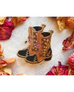 WITCH BOOTS. Hard enamel pin. Witchy pin. Autumn enamel pin. Pin set. statement accessories. Brooch. Mini pins. Teapot. Tea.