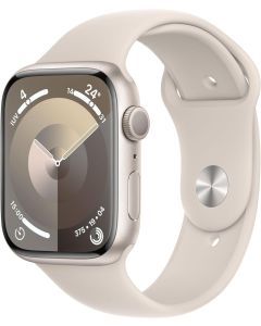 Apple Watch Series 9 (2023) 45mm Aluminium avec Sport Band S/M - Blanc